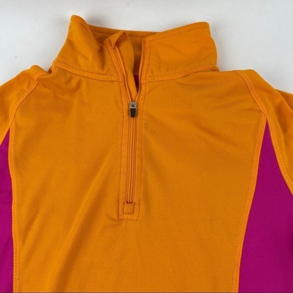 C9 Champion Running Jacket Womens Small Orange Pink Lon gSleeve Quarter Zip - Picture 5 of 9